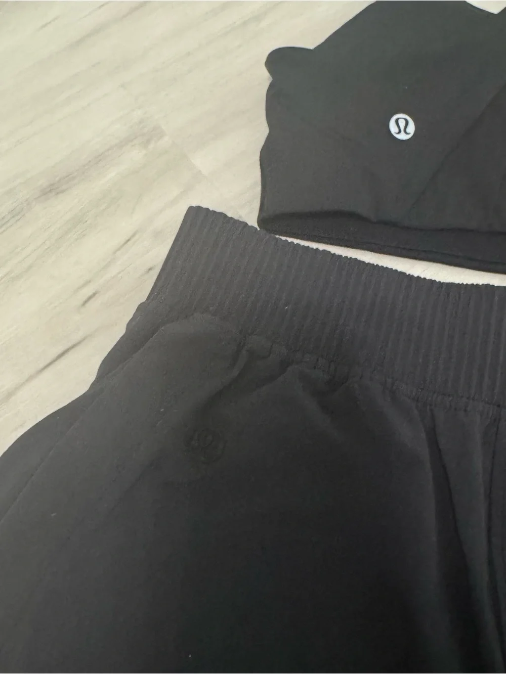 lululemon athletica Women's Black Athletic Shorts with top